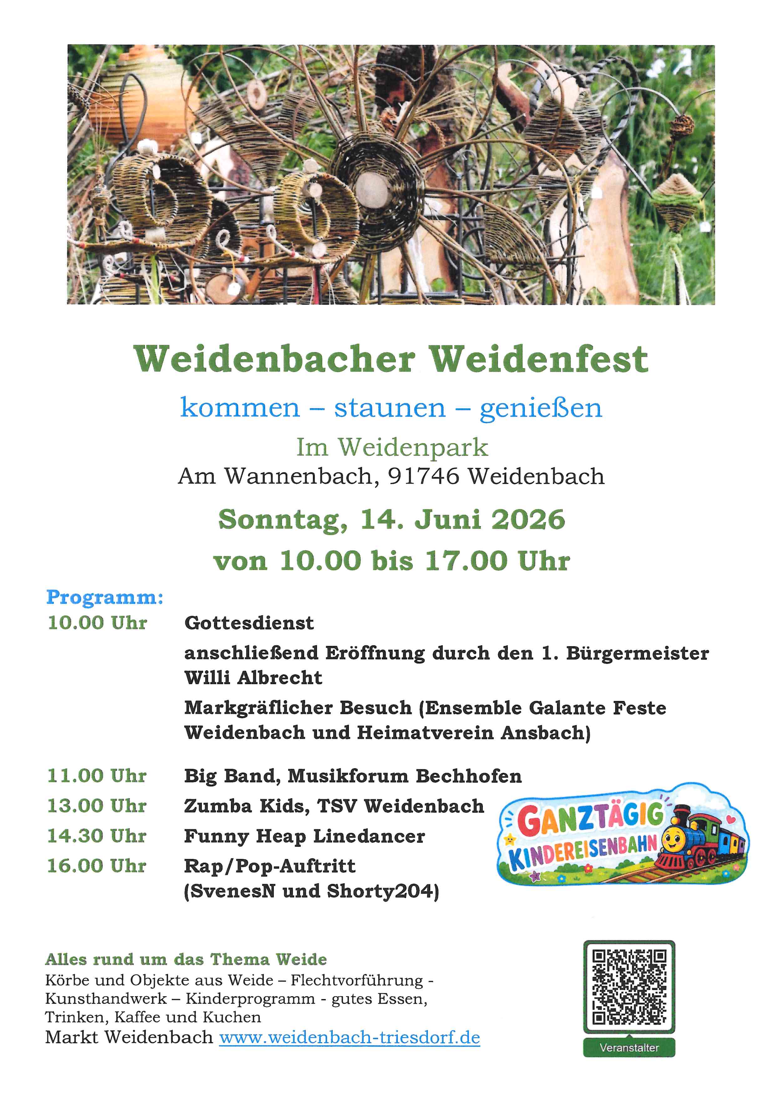 Programm Weidenfest 14.06.2026