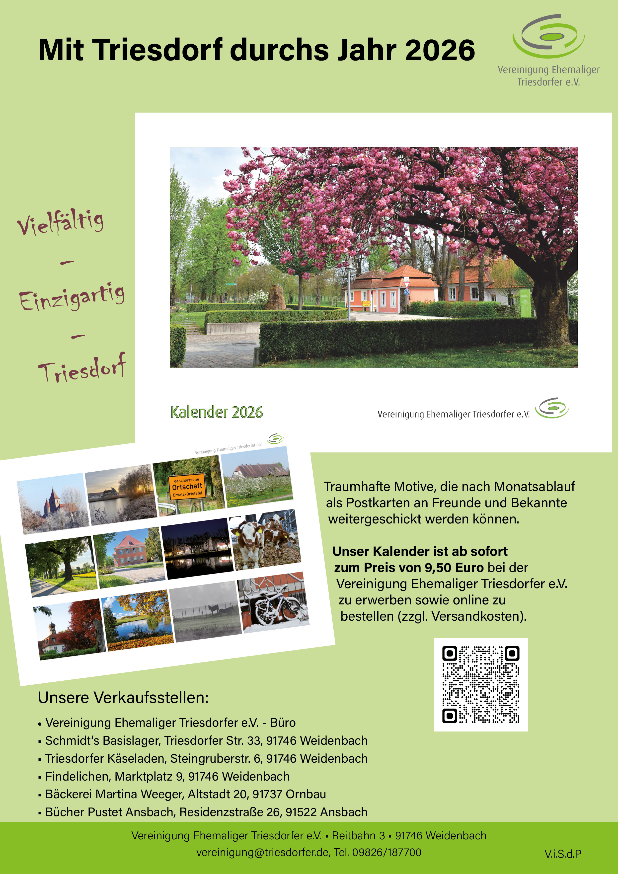 Flyer "Mit Triesdorf durchs Jahr 2026"