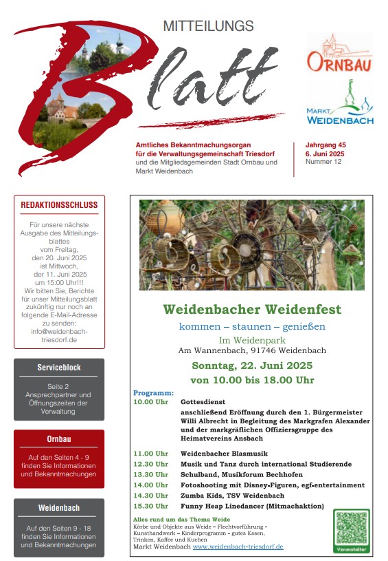 Mitteilungsblatt Nr. 12 vom 06.06.2025